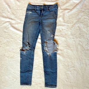 High rise jeggings American Eagle distressed jeans